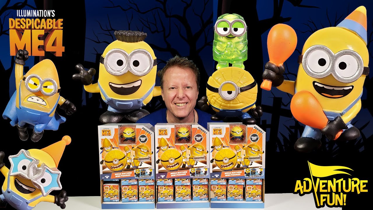 12 Despicable Me 4 Mega Minions Mayhem Ultra Rare Mystery Figures Toys AdventureFun!