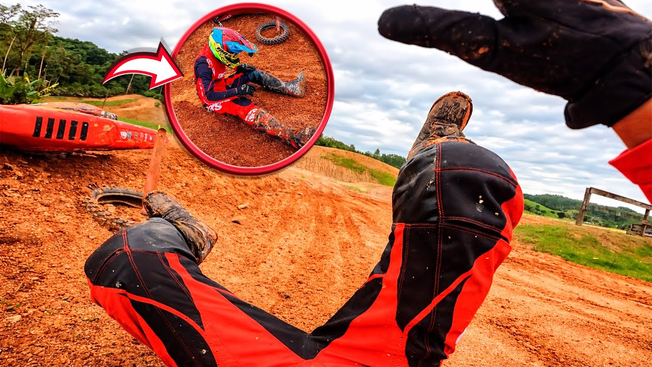 NO PRIMEIRO DIA JÁ SOFRI UM AClDENTEI NO MOTOCROSS😭 #motocross #acidente 