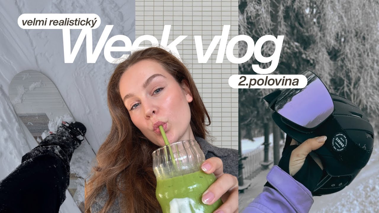 Week vlog ~ domácí bagely | zmrzlina na sněhu | jedeme na snowboard ❄️