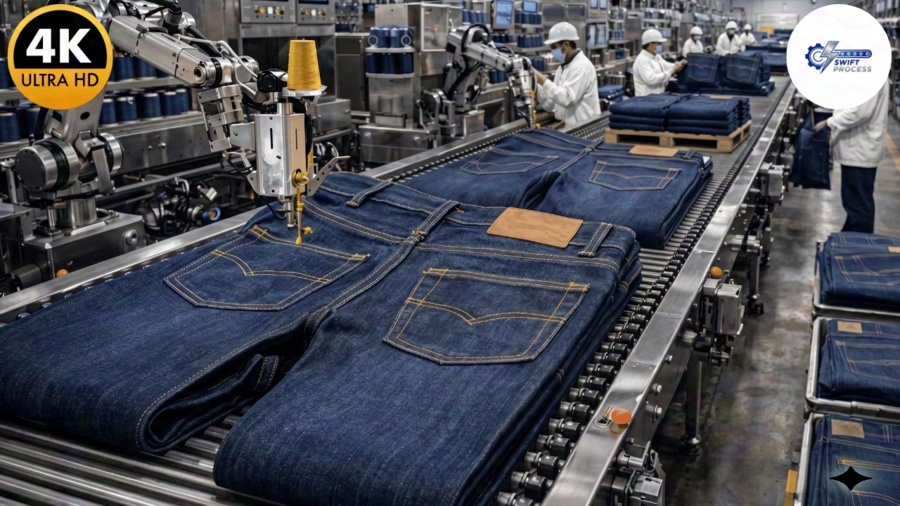Inside the Mega Factory: How Millions of American Jeans are Made (Full Process)