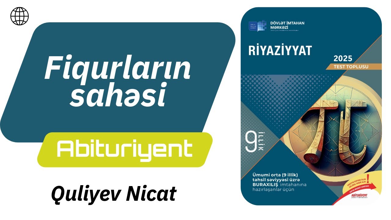Fiqurların sahəsi/ Riyaziyyat test toplu 2025 / 9 illik
