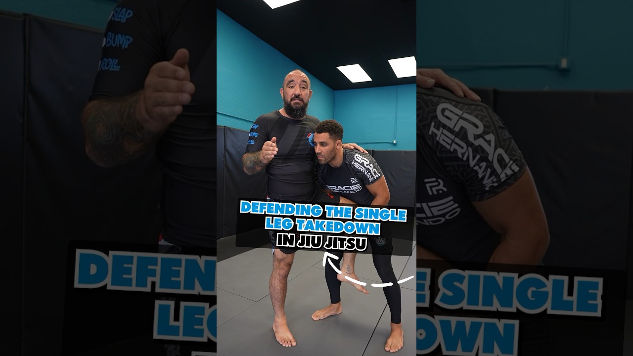 Defending the single leg takedown in Jiu Jitsu! #jiujitsu #jiujitsutips