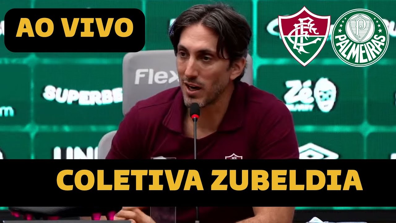 COLETIVA ZUBELDIA AO VIVO - FLUMINENSE X PALMEIRAS - ENTREVISTA COM ZUBELDIA AO VIVO