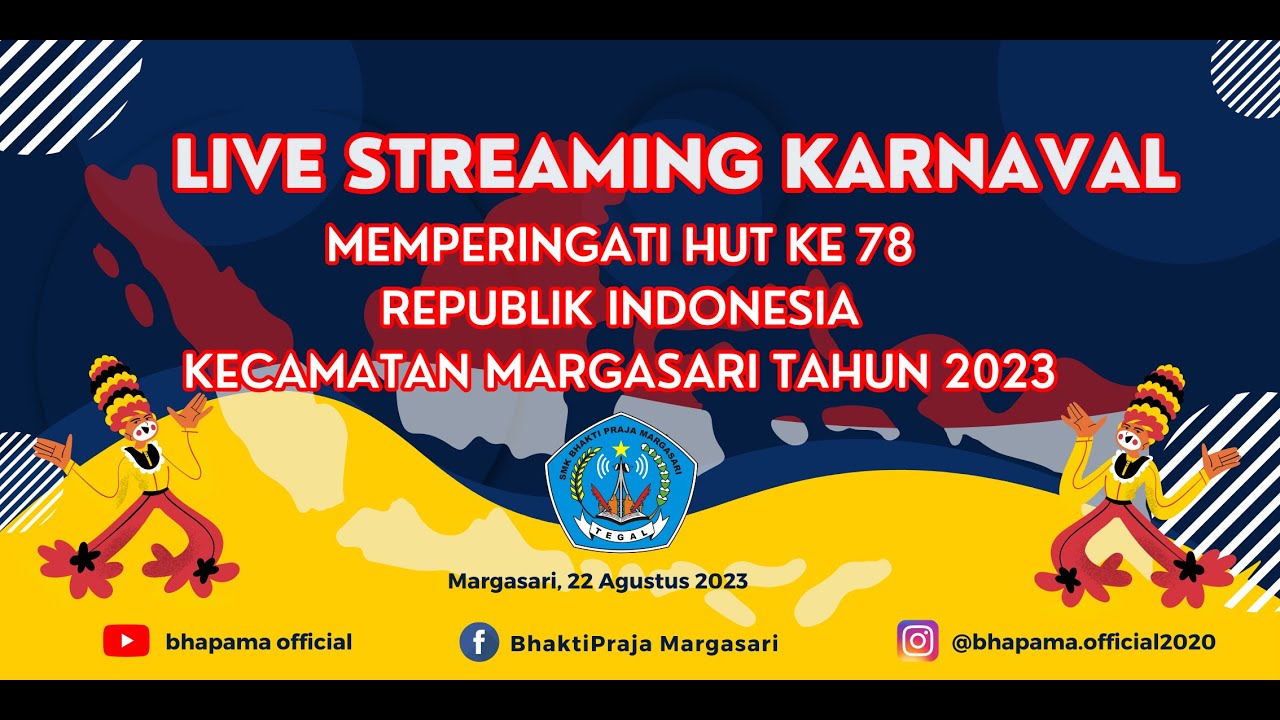 Live Streaming Karnaval Memperingati HUT ke 78 Republik Indonesia Kecamatan Margasari