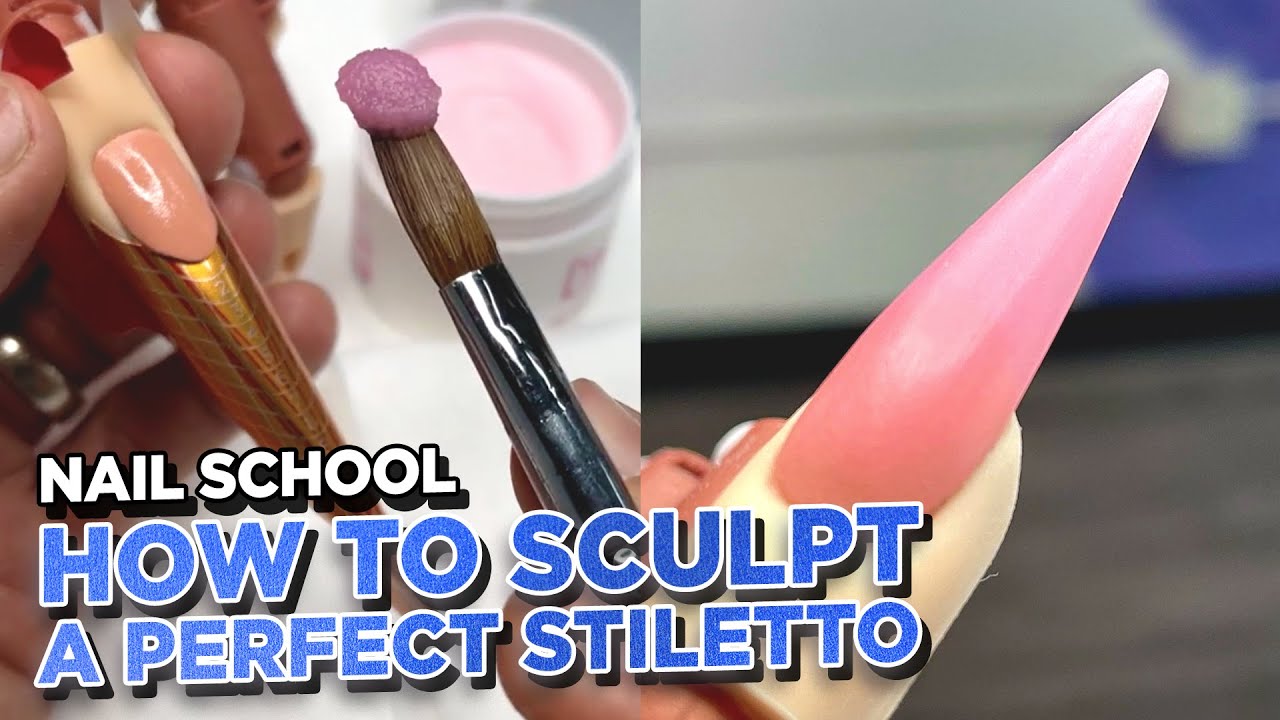 YN NAIL SCHOOL -  How to Sculpt the Perfect Acrylic Stiletto Nail