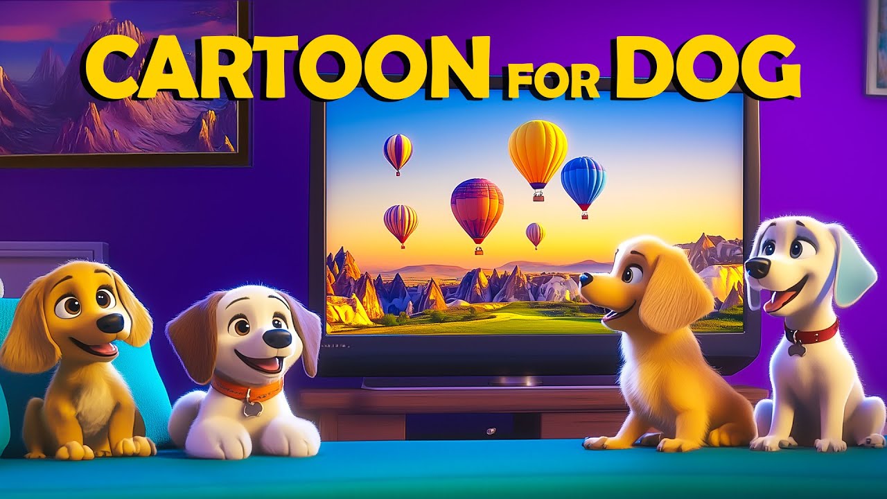 Блю летит на воздушном шаре в Турцию 🐶 | Мультфильмы для собак в цветах, которые они могут видеть |