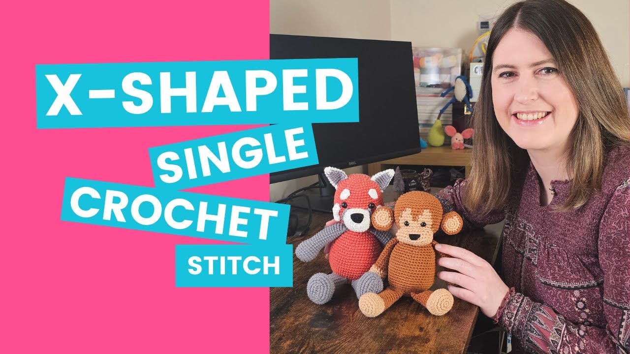 How to crochet the X-shaped Single Crochet (US Terms)