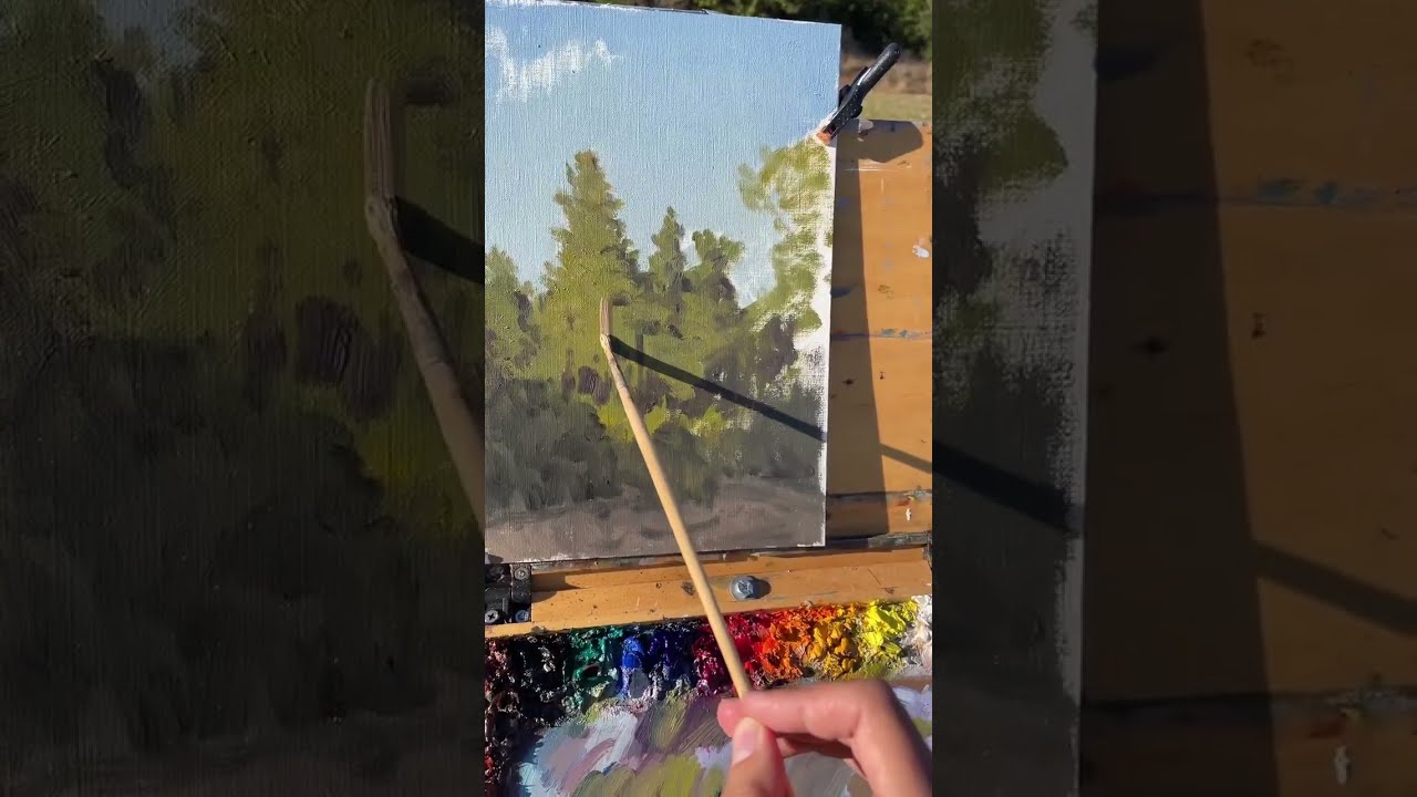 Alla Prima Oil Painting of a Rural Landscape in Norway
