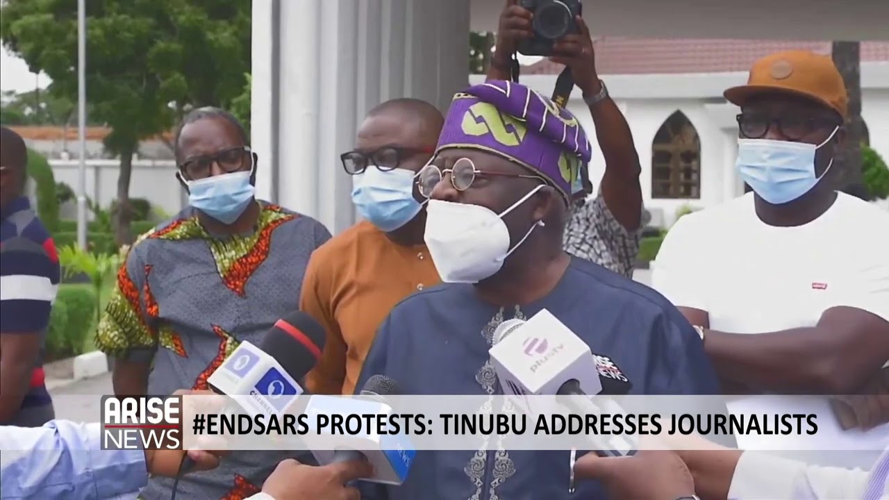 #EndSARS Protests: Bola Tinubu Addresses the Press