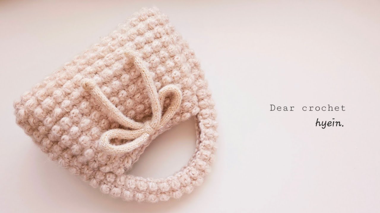 올겨울은 이거에요.니팅리본 베리핸들백(손뜨개가방) Crochet bag