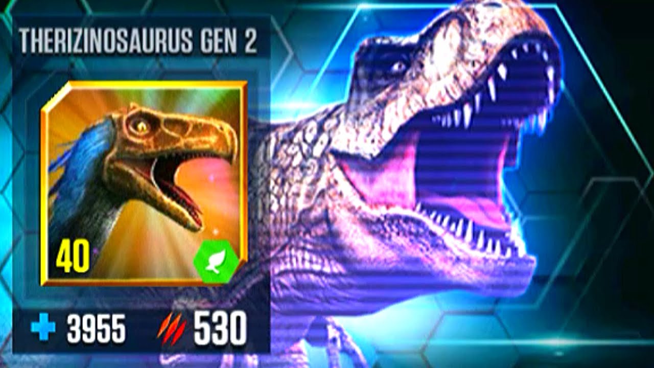 BATTLE SOLO 1V3 THERIZINOSAURUS GEN 2 VS THERIZINOSAURUS GEN 2 | JURASSIC WORLD THE GAME