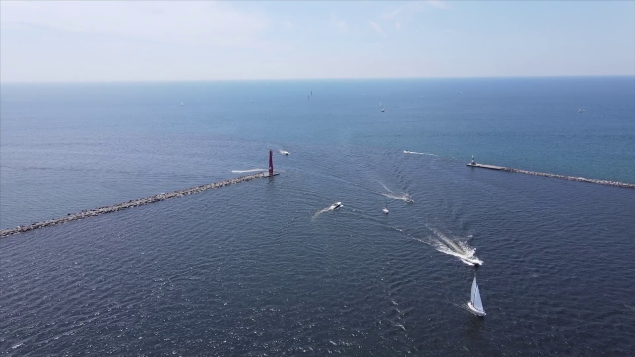 Pere Marquette Beach - Muskegon, Michigan - July 4, 2020
