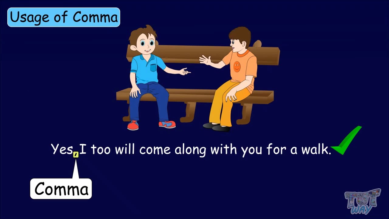 Use of a Comma: Punctuation Mark | English | Grade 2 & 3 | Tutway