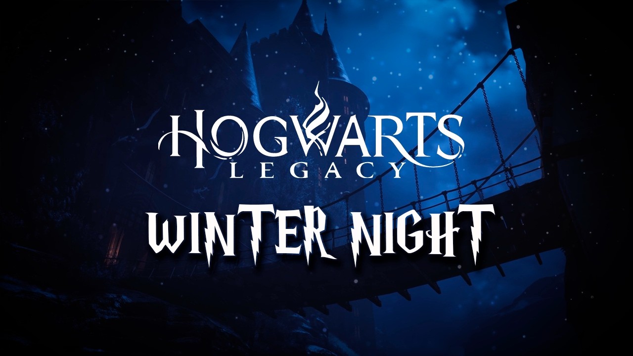 Hogwarts Legacy – Winter Night at Hogwarts ❄️ | Snow, Wind & Magical Ambience