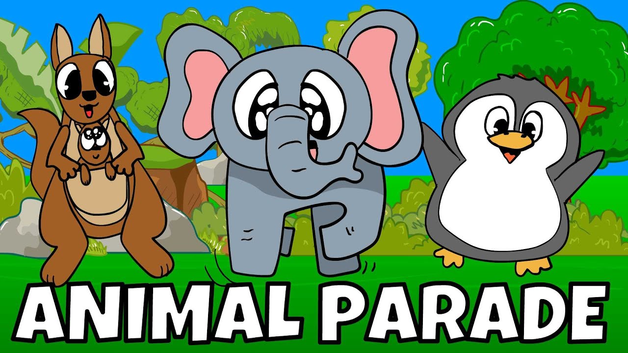 Animal Parade! Animal Song for Kids | Learn about Animals for Kids | Children's Song