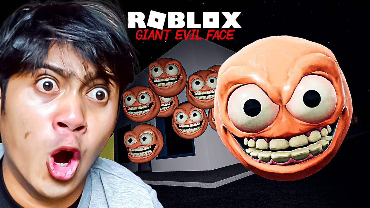 BANTU AKU BERTAHAN DARI WAJAH MENYERAMKAN INI! GIANT EVIL FACE (ROBLOX)