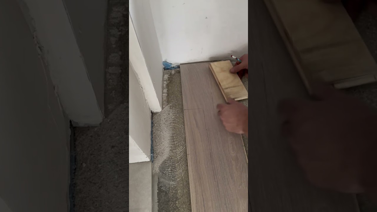 Landhausdielen an Kamin (Fliesen) anpassen