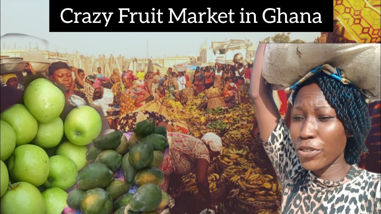 INSIDE THE BIGGEST FRUIT MARKET IN ACCRA, GHANA! CHEAP??/A Day with My African Mum!