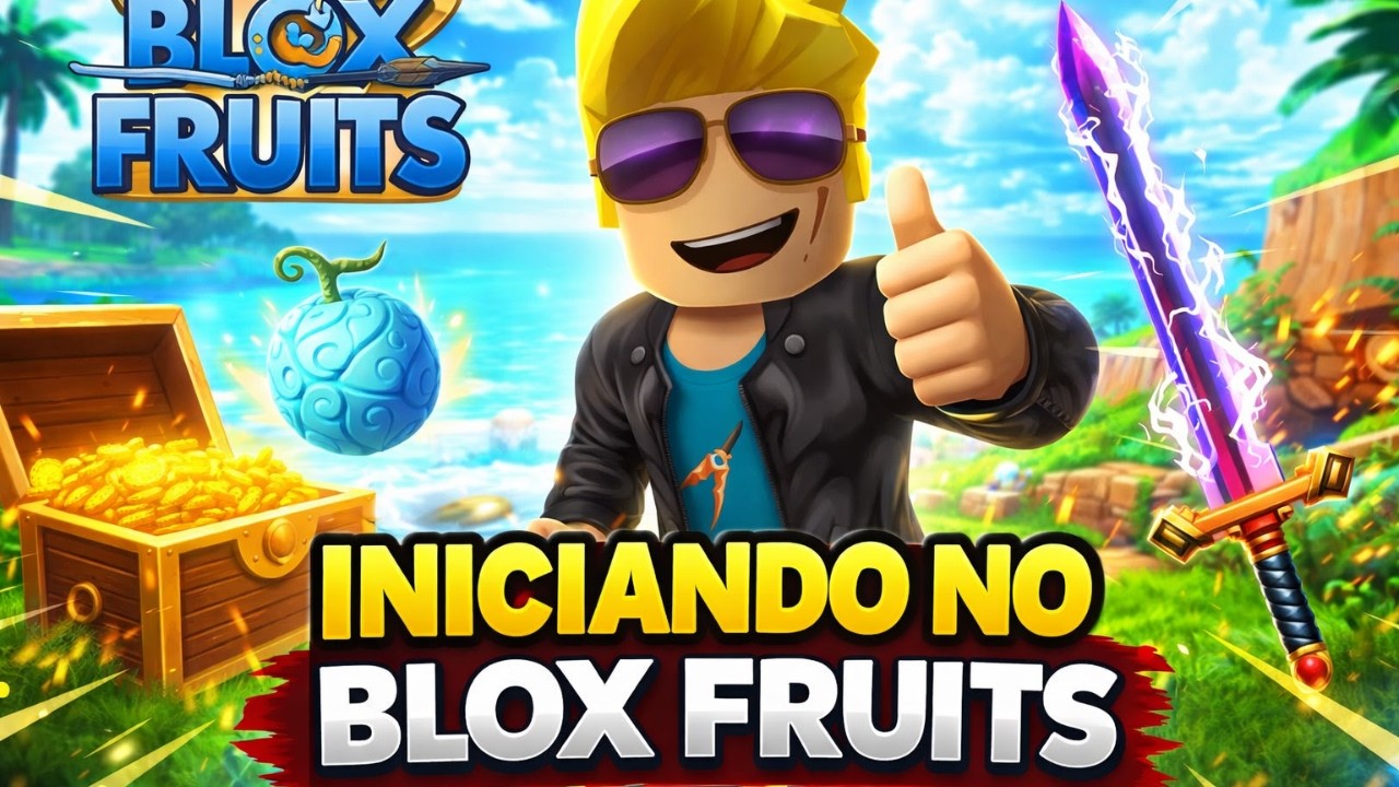 INICIANDO NO BLOX FRUITS DO ZERO! 🍈🔥 Primeiros Passos no Roblox Blox Fruits