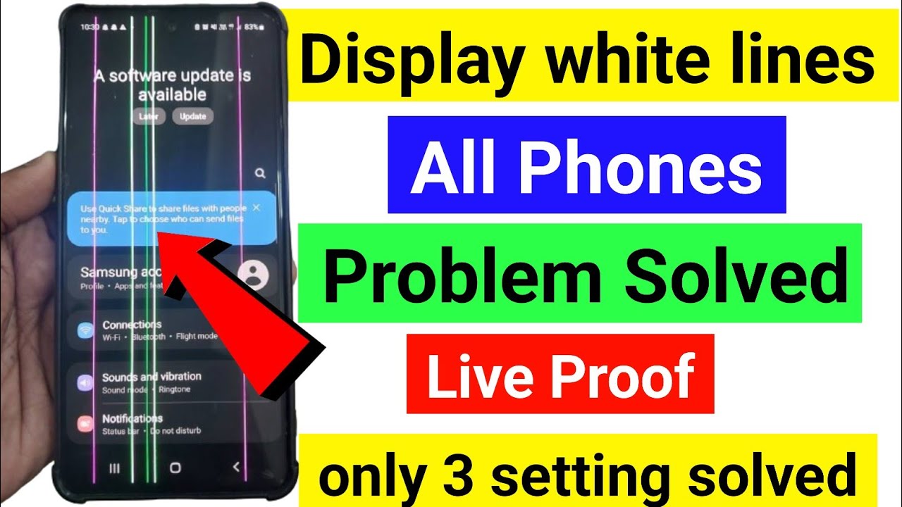 display white line problem samsung/mobile display line problem/how to remove lines from phone screen