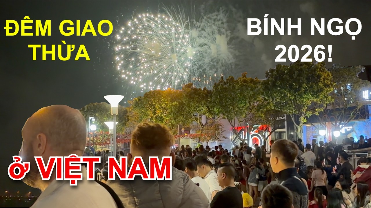 KHÔNG KHÍ NÁO NHIỆT Ở ĐƯỜNG HOA BẠCH ĐẰNG - ĐÀ NẴNG BÀ CON KÉO VỀ ĐÓN GIAO THỪA NĂM BÍNH NGỌ 2026
