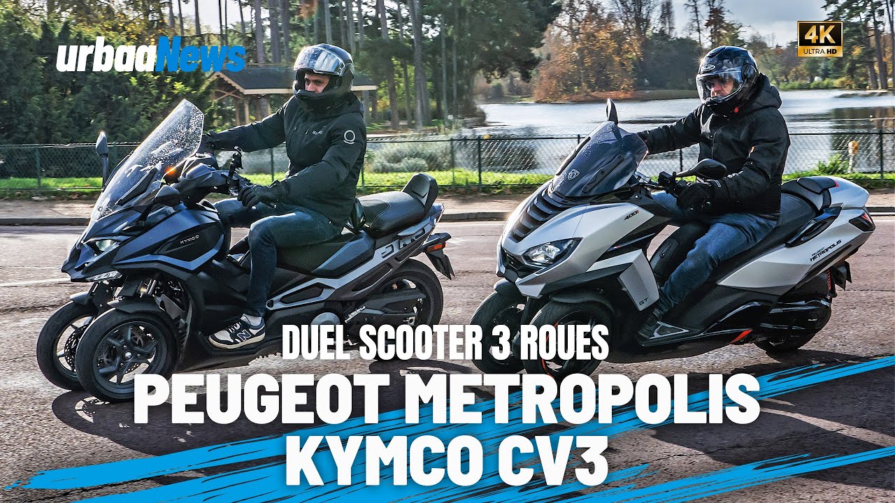 Duel scooter 3-Roues : Peugeot Metropolis affronte le Kymco CV3