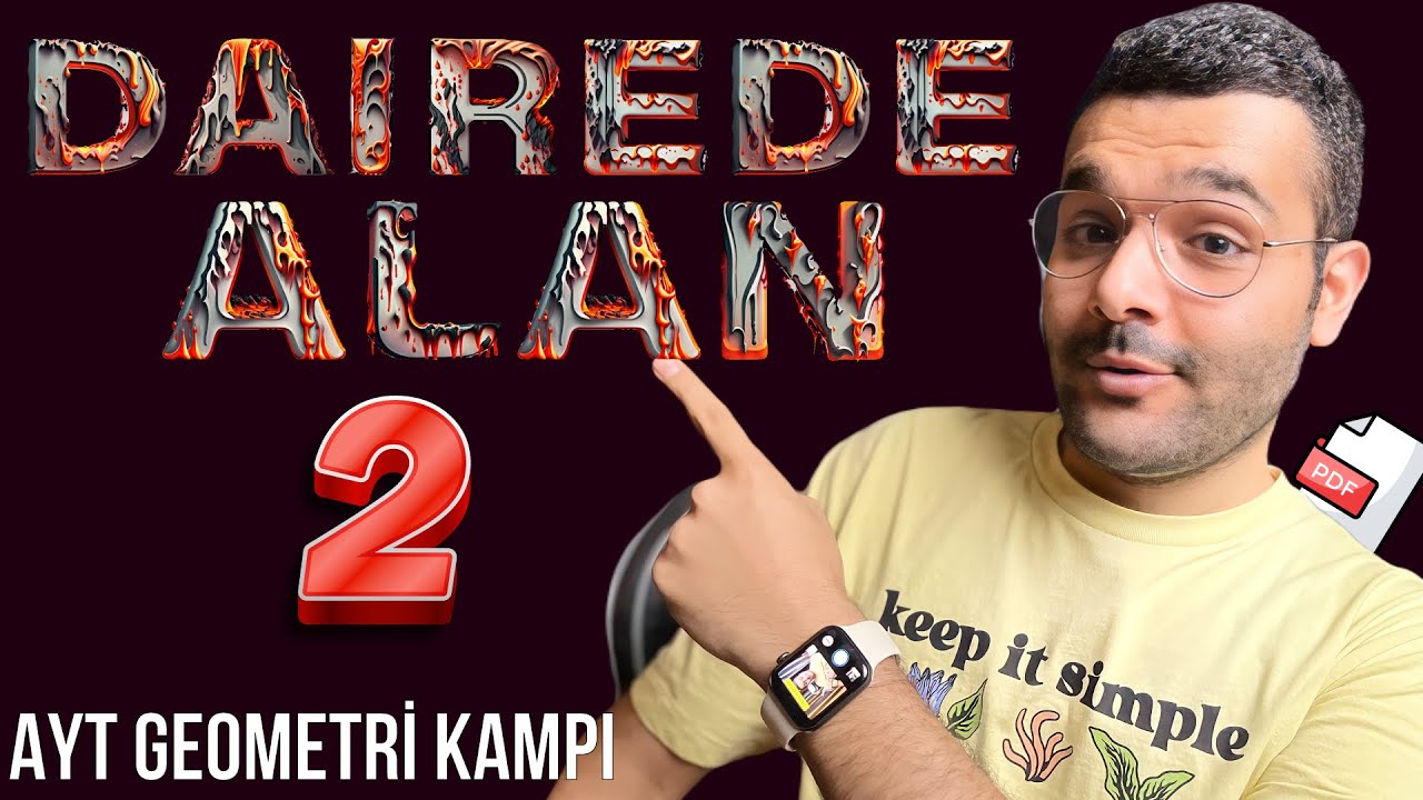Dairede ALAN - 2 | Deneme Tarzı Soru Çözümü - AYT GEOMETRİ KAMPI 2023 + PDF