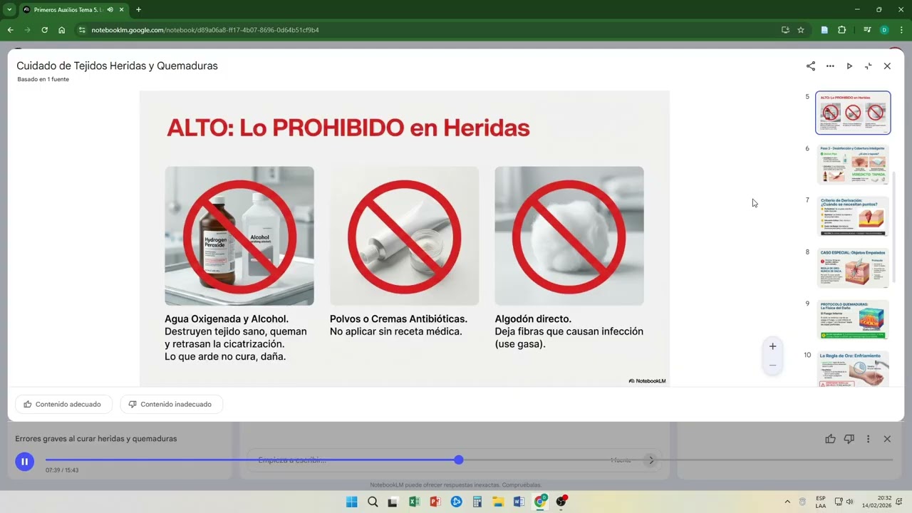 Primeros Auxilios 2026 Tema 5  Lesiones de Piel  Audio y Visual 1