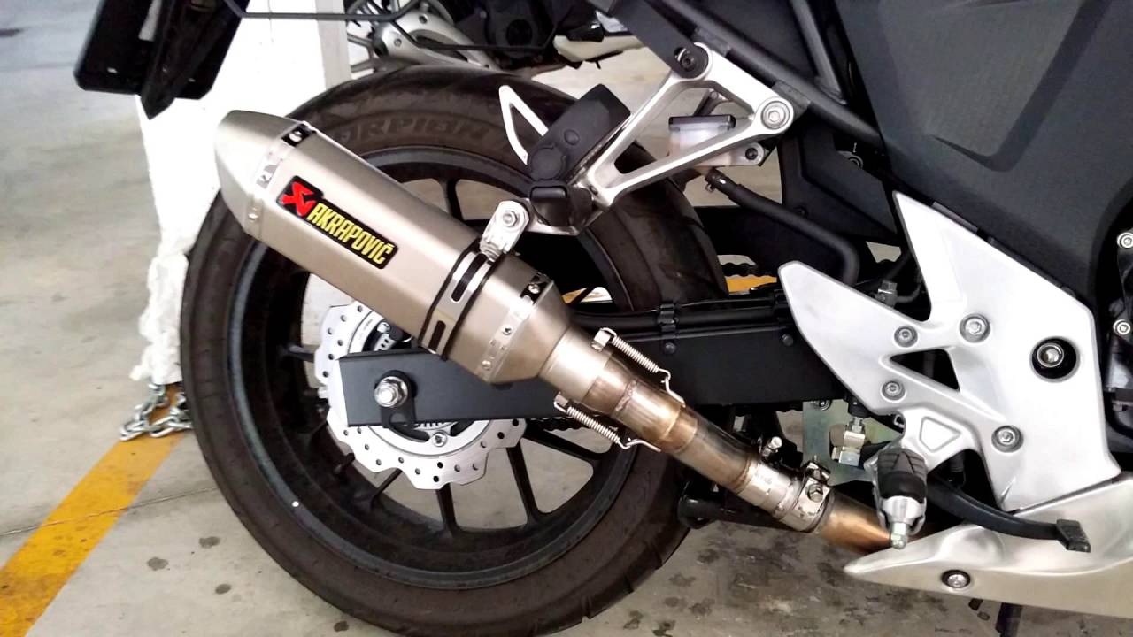 Honda CB500X escape original vs Akrapovic AE