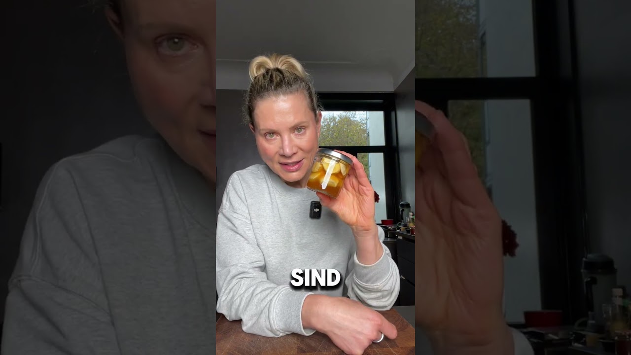 In Honig fermentierter Knoblauch #Knoblauch #Fermentieren #darmgesundheit #Erk&auml;ltungszeit
