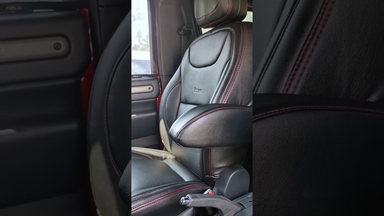 Fitted arm rest in THAR orginal seats #carplanet #armreat#tharmodification #customseats #thar