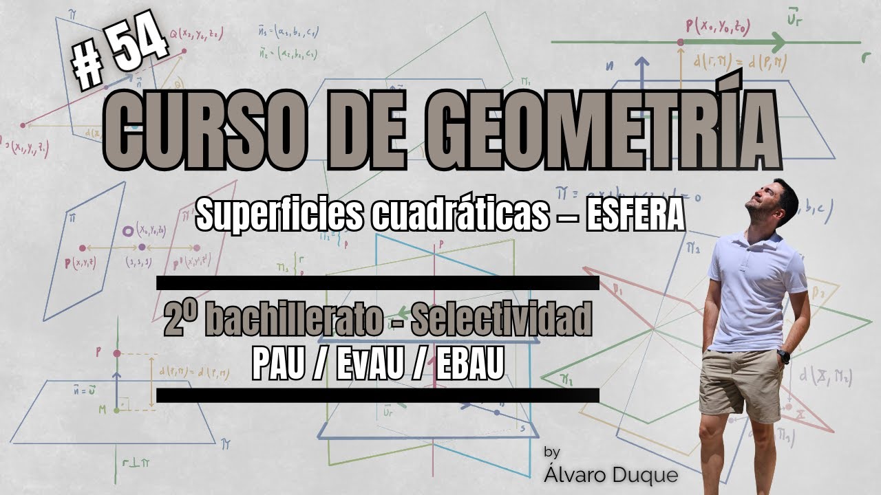 Geometría 2º Bachillerato – #54 | Superficies cuadráticas: esfera (Selectividad / PAU / EBAU)