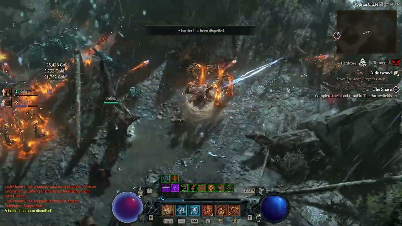 Diablo 4 Dungeon Run Alderwood Gameplay (HARDCORE)