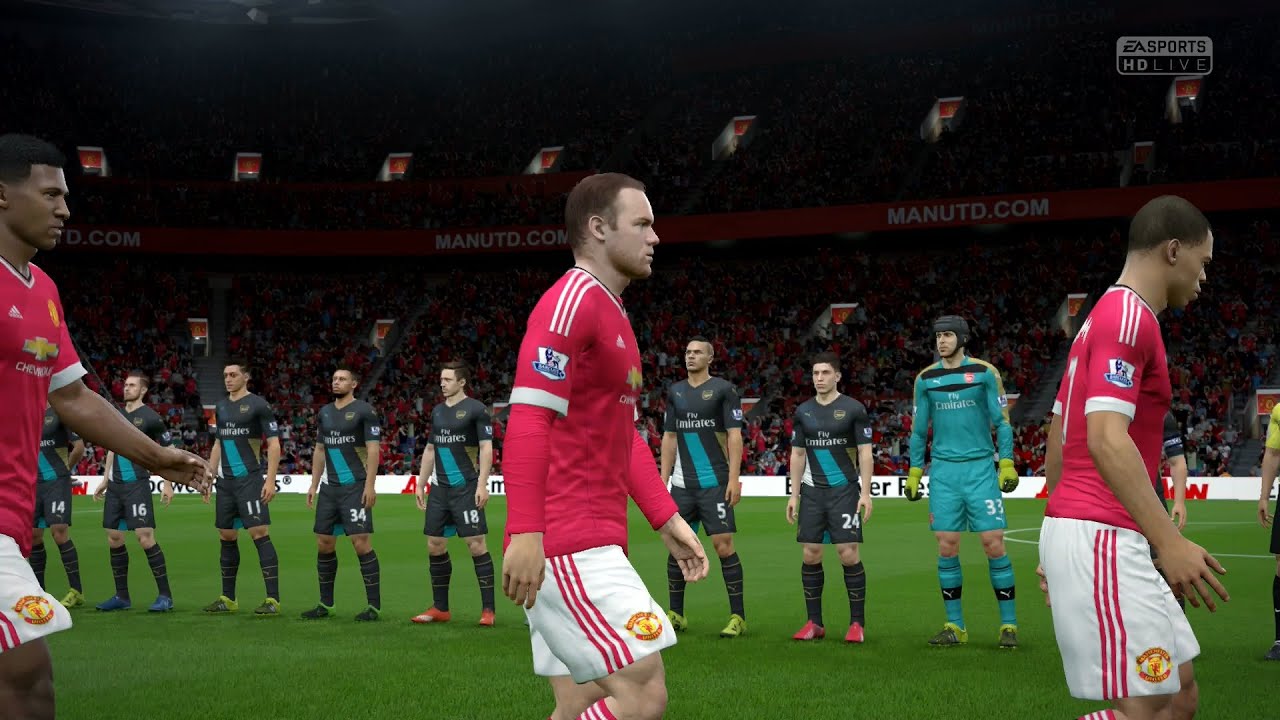 FIFA 16 | Manchester United vs  Arsenal - Full Gameplay (PS4/Xbox One)