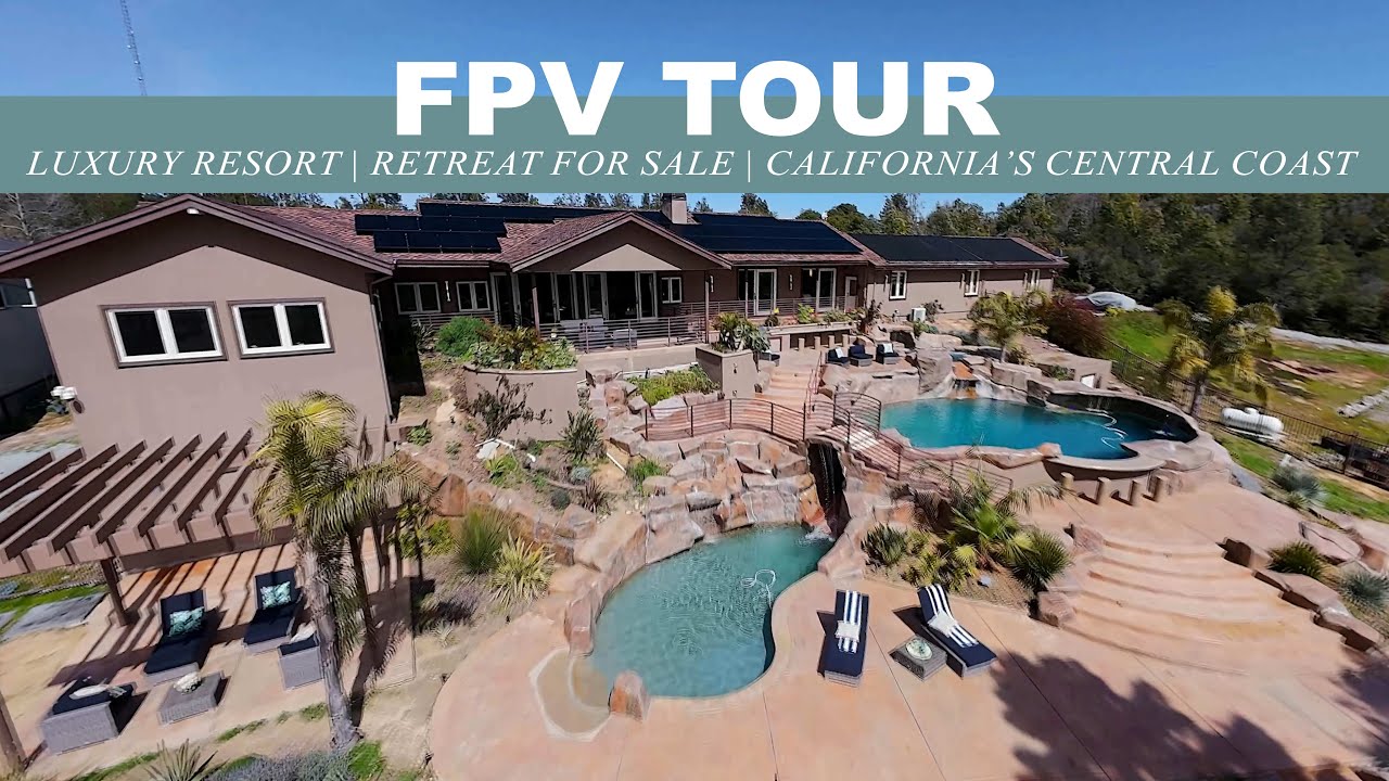 Santa Cruz Mountains Resort Property For Sale | FPV Tour!  $3,399,000 | Central Coast Ocean Views