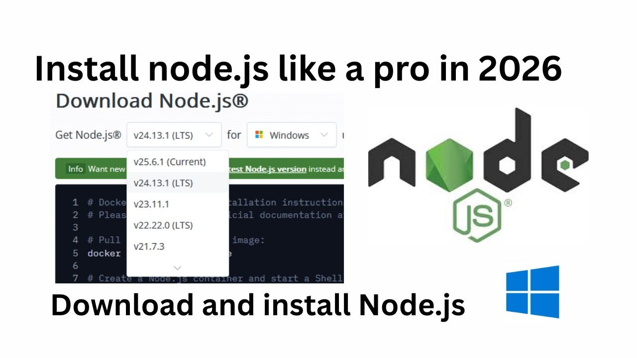 how to download and Install node.js like a pro in 2026