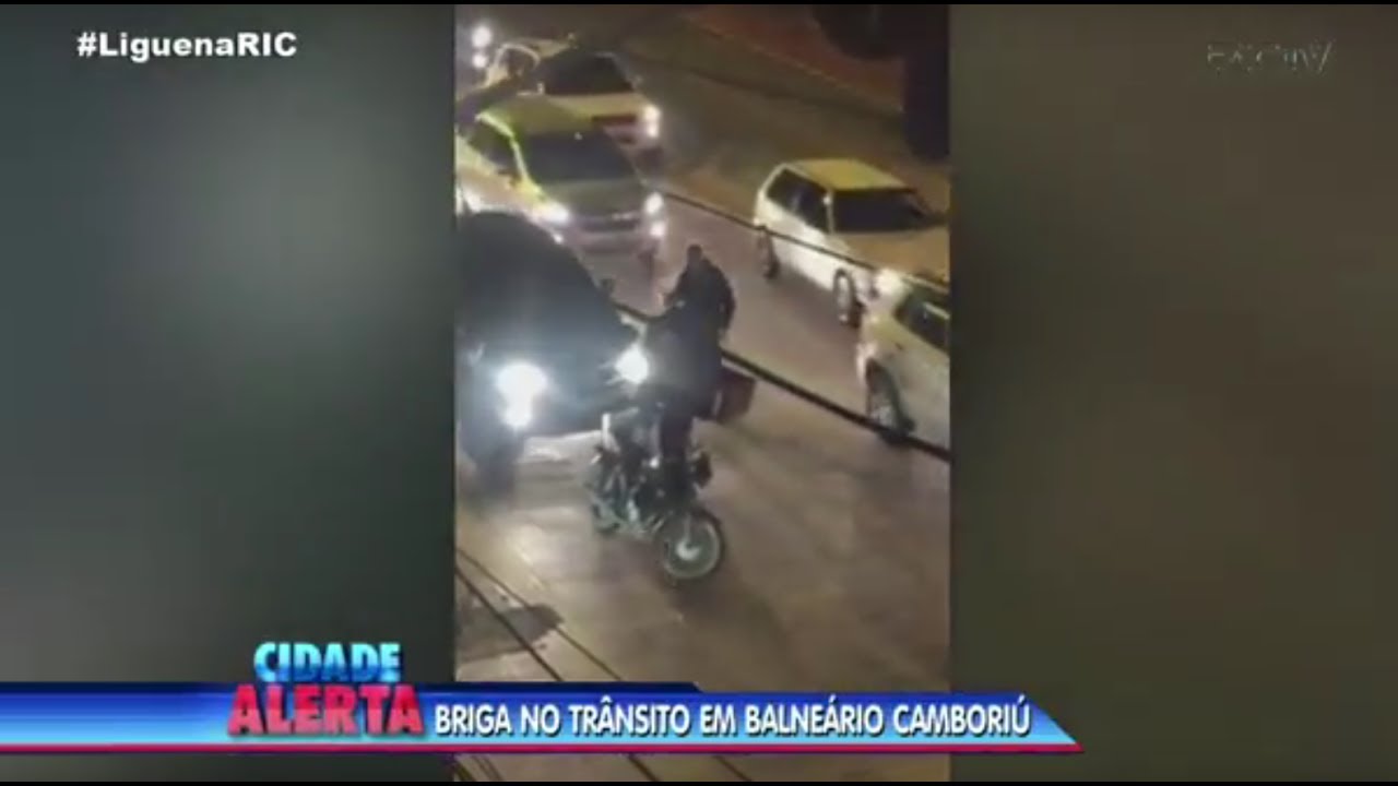 Briga de trânsito é filmada em Balneário Camboriú