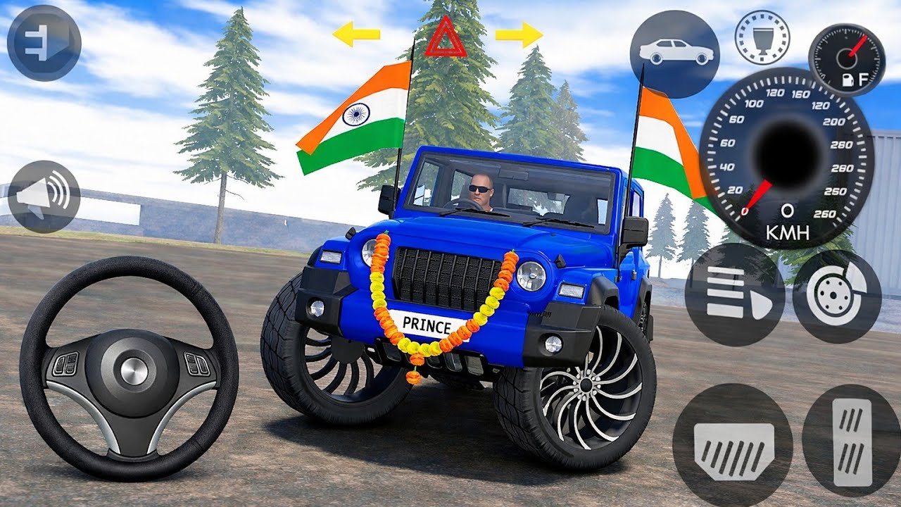 Modified Mahindra Thar Car Games: Indian Blue Cars (Gadi Wala Game) -Car Game Android Gameplay 2026