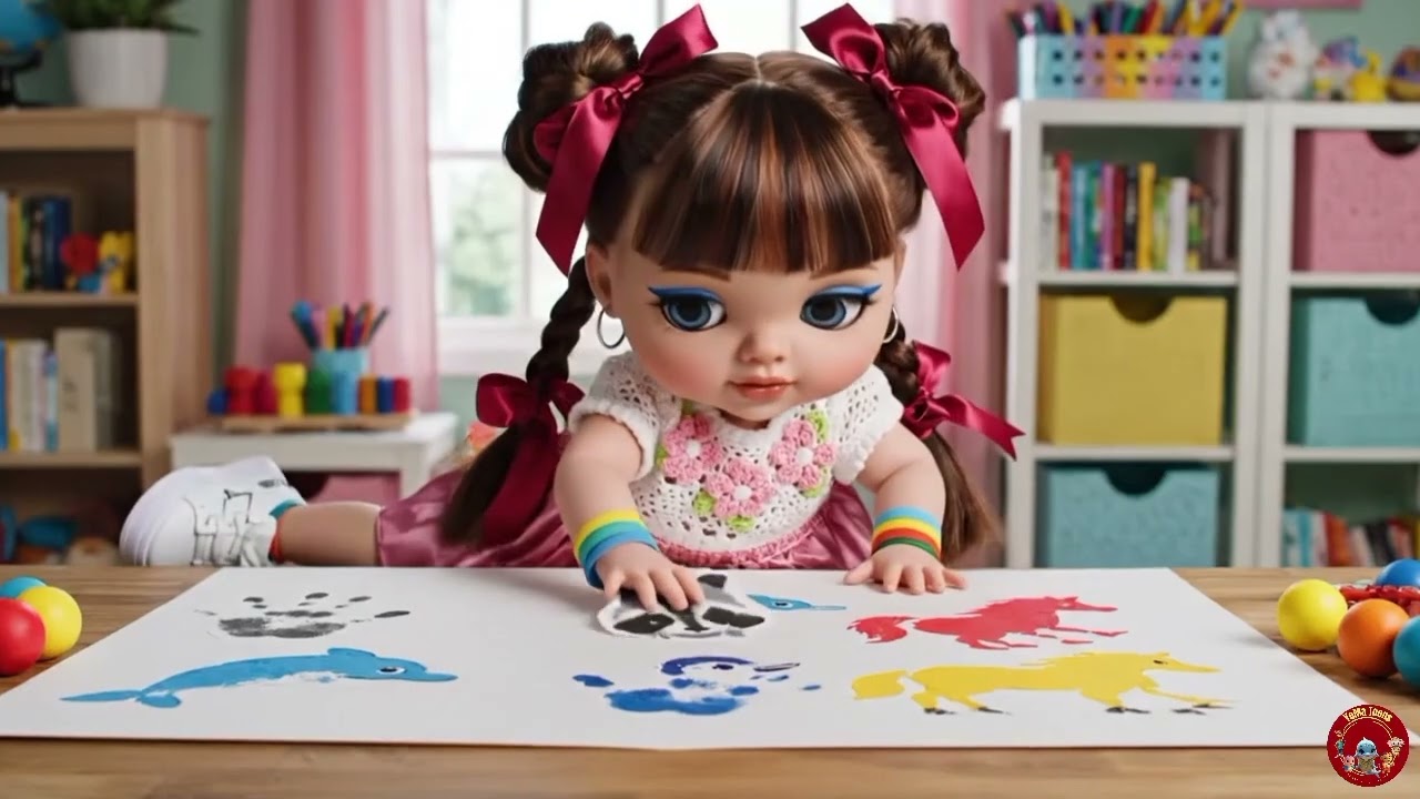 Croatian | Ella umjetnost otisaka ruku | Ella’s Handprint Art