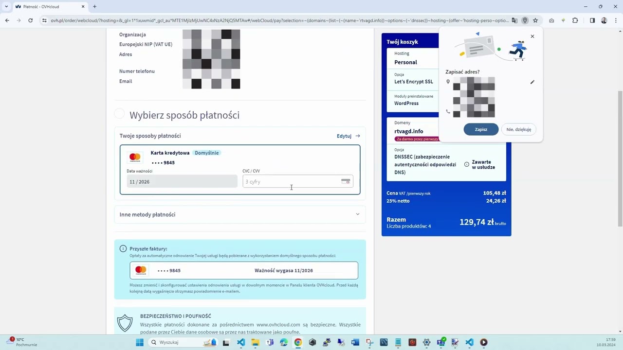 Krok po kroku uruchomienie bloga na Hostingu Wordpress w OVH - bez komentarza - szybko