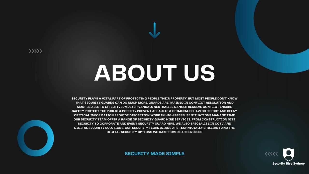 Security Hire Sydney Company Profile Video