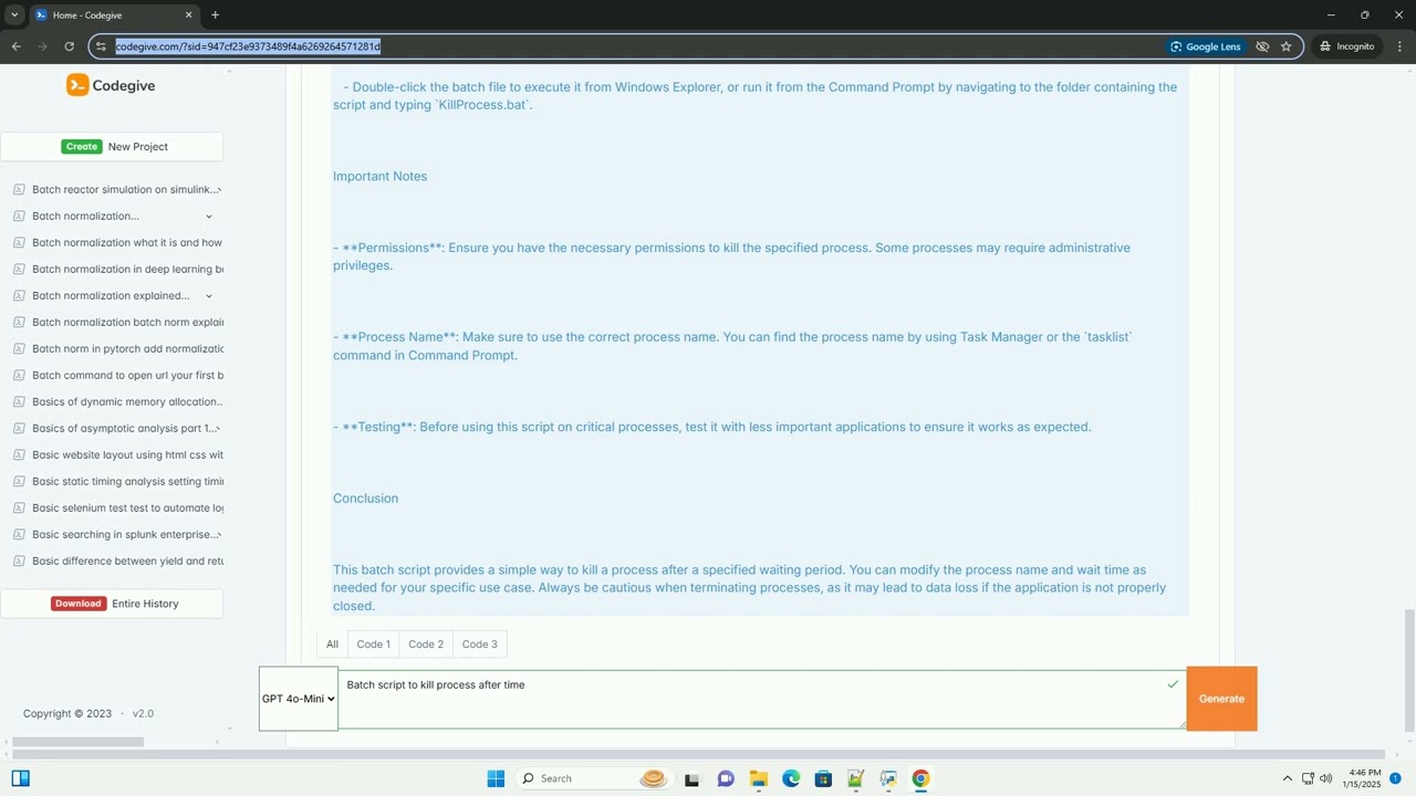 batch script to kill process after time
