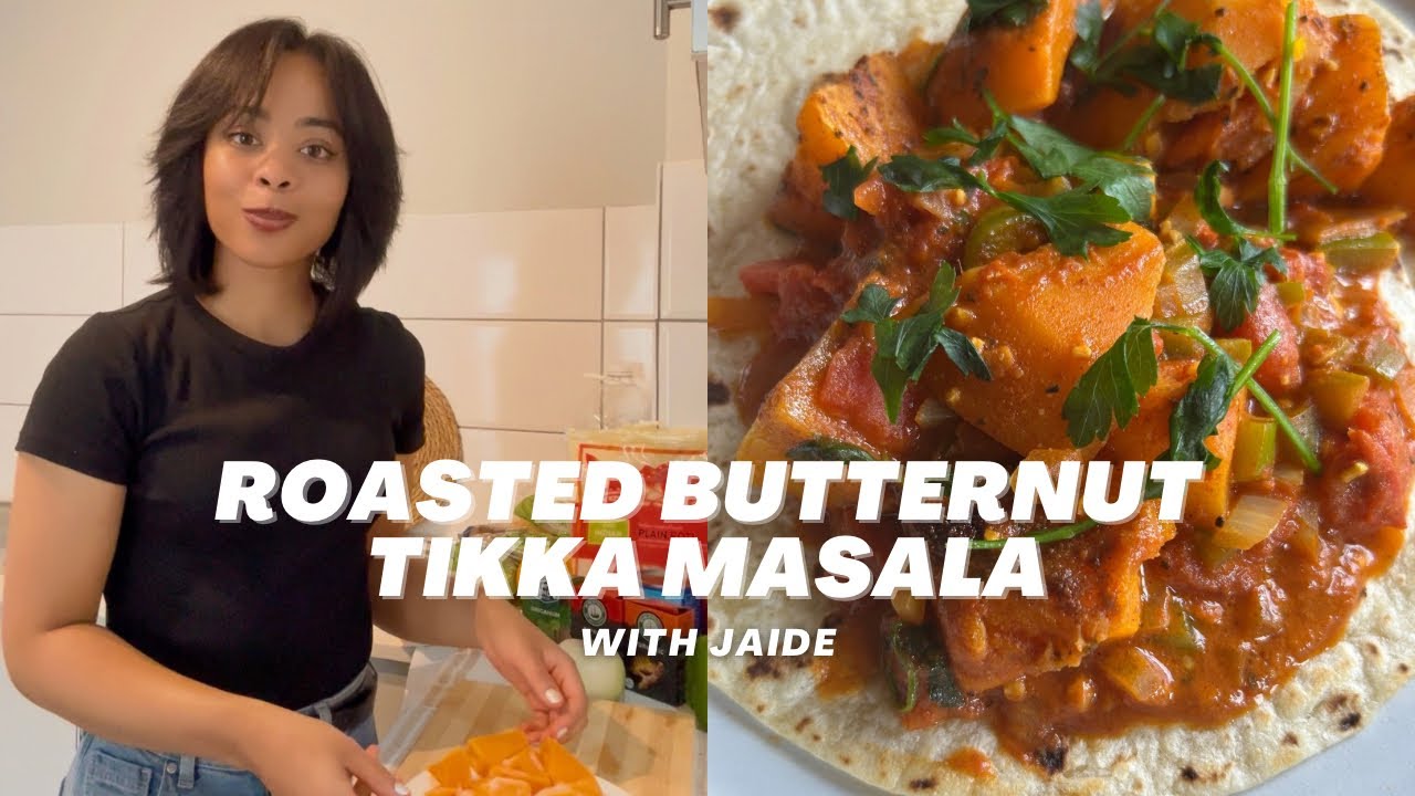Roasted Butternut Tikka Masala & Roti! 🌿