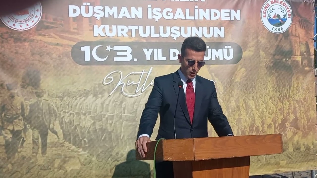 EZİNE KAYMAKAMI YUSUF KAPTANOĞLU NUN KONUŞMASI