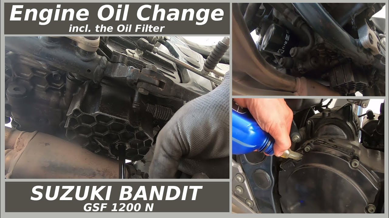 Suzuki Bandit GSF 1200 N - Engine Oil Change (HD)