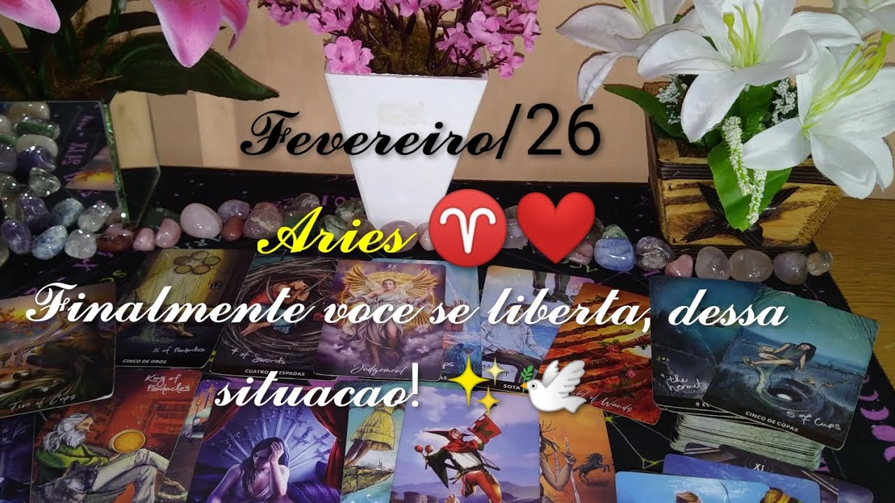Áries ♈✨FEV/26✨Sua prosperidade está a caminho! 😎💫Confia!🕊️Você vai se libertar dessa situação! ⚖️
