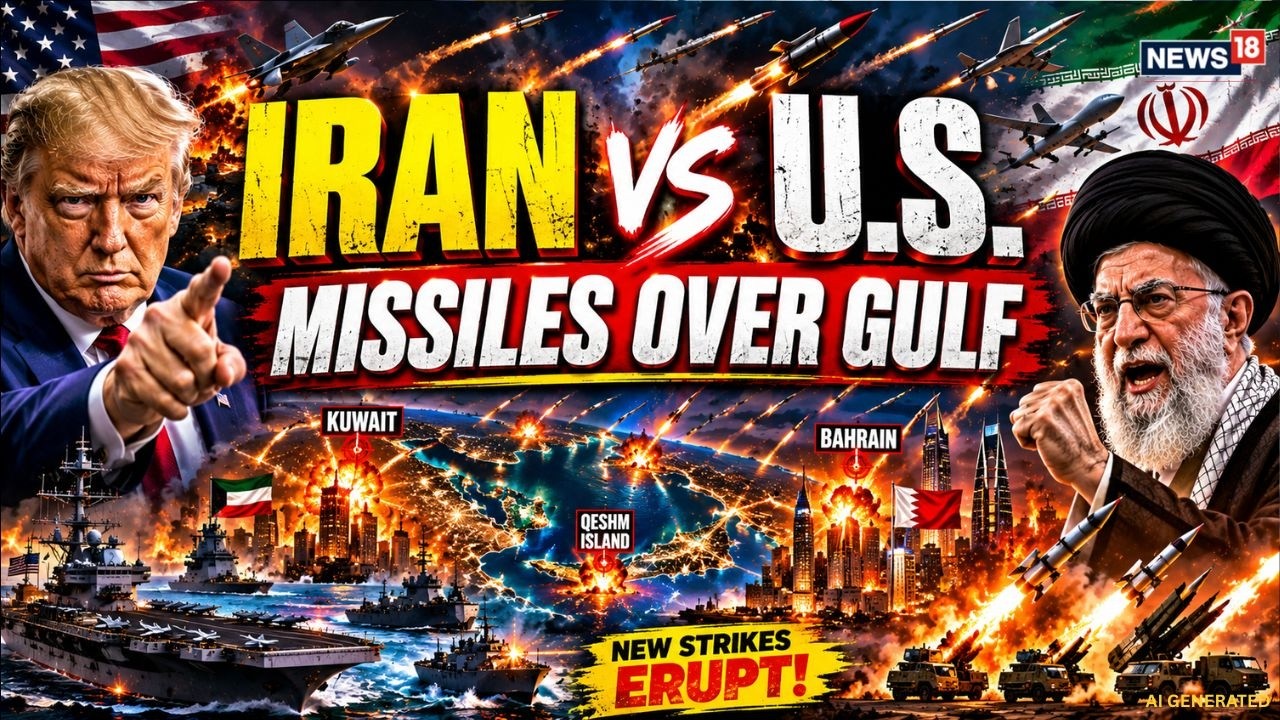 IRAN VS U.S. LIVE | Iran Fires Missiles At Kuwait & Bahrain After New U.S. Strikes | N18G