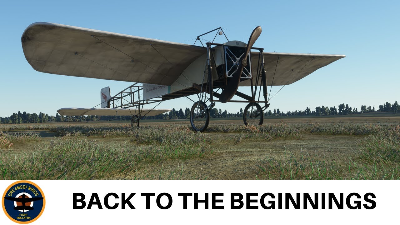 Wing42 Blériot XI - First impressions - Test flight at Duxford - Microsoft Flight Simulator 2020