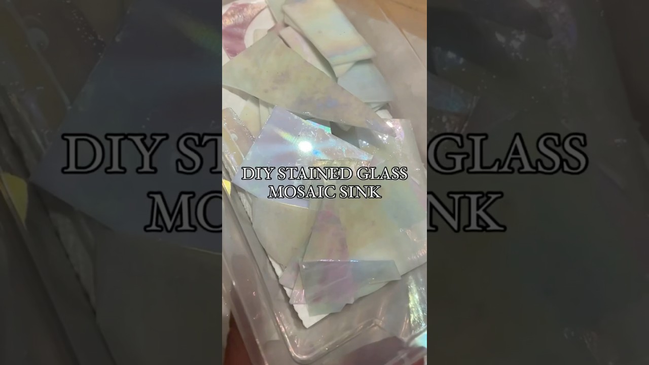 Stained Glass Mosaic Sink: Upcycling The Magical Sink of My Dreams! #stainedglassart #diyhome #art