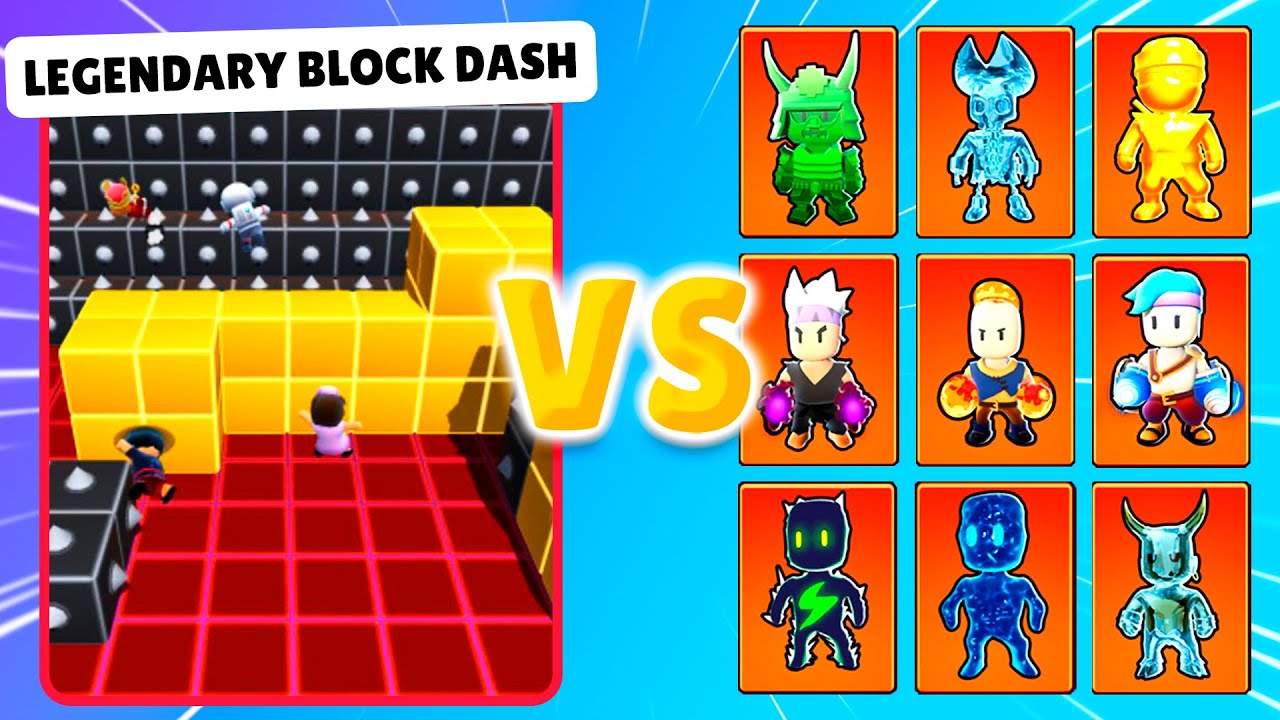 NEW MAP LEGENDARY BLOCK DASH vs NEW SPECIAL SKINS 0.48.2 🔥 Stumble Guys Tournament
